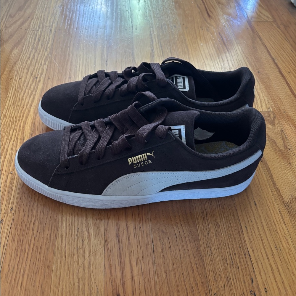 Puma Suede Men's Sneakers - Brown and White